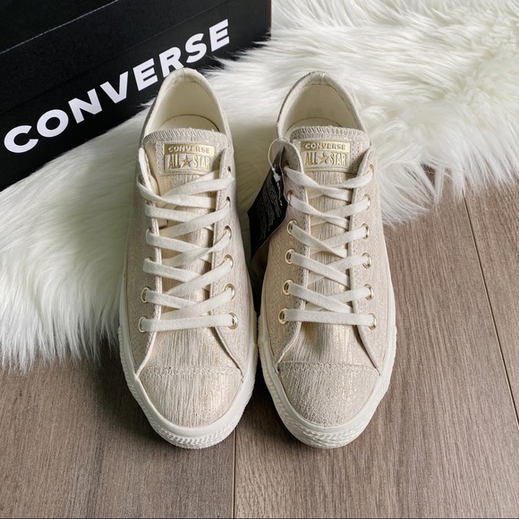 NWT Converse Ctas Presious Metal Suede Lo - Picture 2 of 8